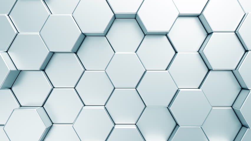 White 3d abstract background. Bright hexagonal video motion pattern for science concept. Simple geometry animated texture. Futuristic polygonal grid surface. Seamless loop. Royalty-Free Stock Footage #1105429771