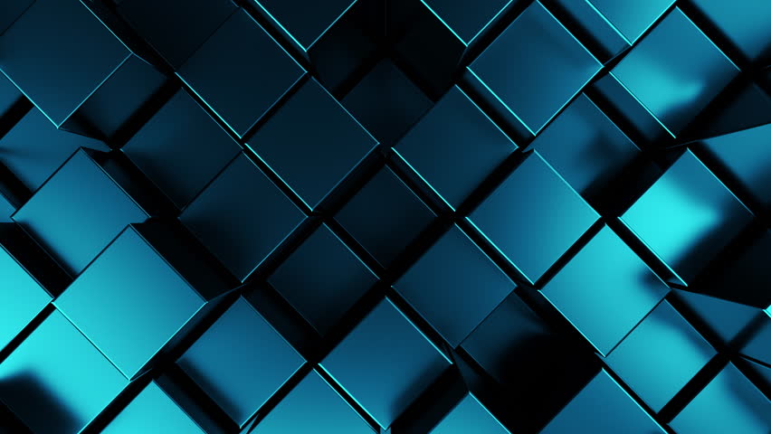 Blue 3d abstract background. Cube mosaic surface animated pattern. Creative blank with squares motion waves. Futuristic texture wall for creative broadcast concept. Seamless loop. Royalty-Free Stock Footage #1105429773