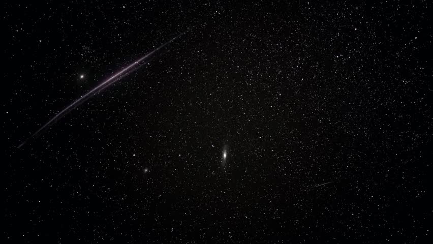 Comet falling on interstellar space animation 4K. Royalty-Free Stock Footage #1105436513