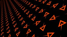 Orange Three Dimensional Triangle Background Wallpaper Stock Video Effects VJ Loop Abtract Animation HD 2K 4K
