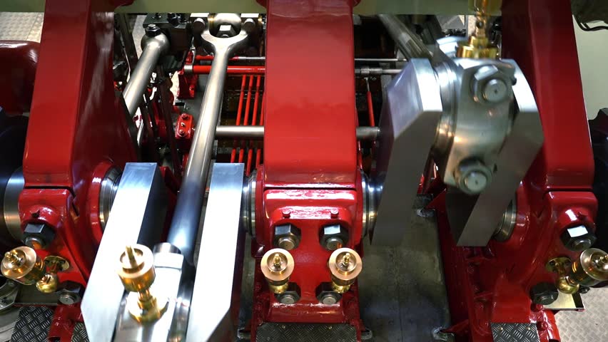 Engine room of an old steam ship.