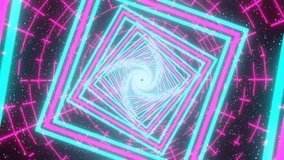 Colored Option 4 Space Neon Tavel Background Loop Animation in 4K