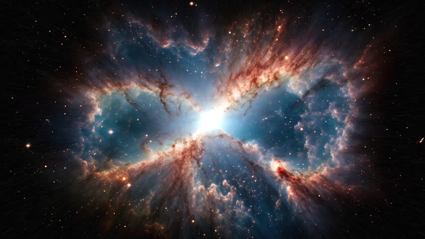 The star as exploded zero forming a new system.. High quality 4k footage