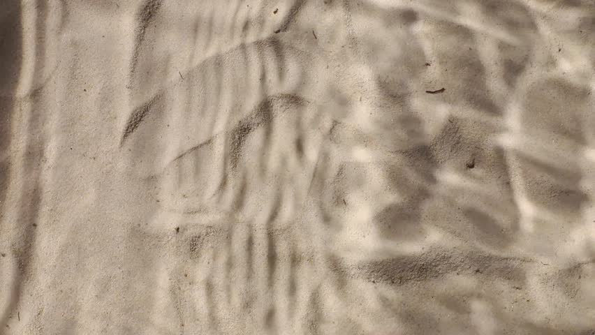Under water texture light moving shadows on the beach sand. Close up Royalty-Free Stock Footage #1105467001