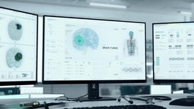 Molecular research of the human organs at the medical laboratory. Researching the molecular structure of the brain organ affected by cancer. Molecular research of the tumor infecting the vital organ. - Powered by Shutterstock - Get 15% off with code: PIKWIZARD15