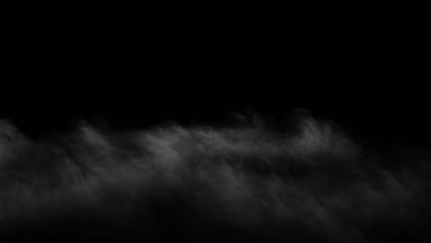 Thin ground fog slowly moving forward - isolated on black background - VFX element - 4K Pro Res Royalty-Free Stock Footage #1105469609