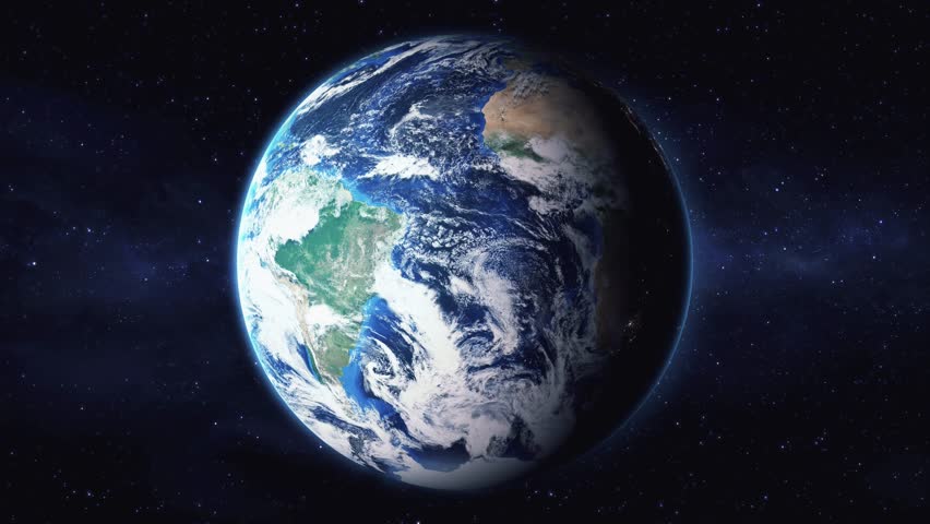 Earth zoom in from space to Goiania, Brazil in Square Pedro Ludovico. Followed by zoom out through clouds and atmosphere into space. Satellite map top down panoramic view. Travel intro