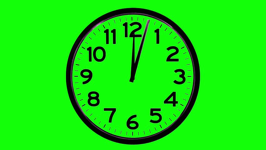 A clock in two form green screen chroma key. Royalty-Free Stock Footage #1105478103