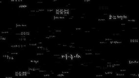 Abstract Physics equation concept, Mathematics calculation, Sciences formula, arithmetic and handwritten geometry symbol, typewriting study on black background, 3d rendering - Powered by Shutterstock - Get 15% off with code: PIKWIZARD15