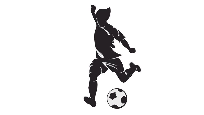 Football Player Kicking The Ball 2D Animation. Outdoor Sport Concept.  | Shutterstock HD Video #1105482905