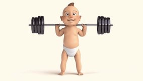baby 3d fitness video animation for weight loss