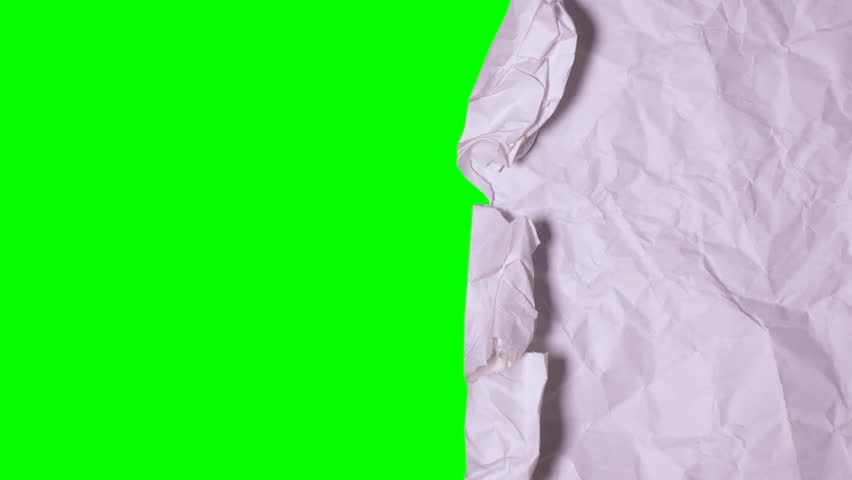 Animation of Crumpled paper, 4k stop motion, green screen, no background, white paper animation, paper wrinkles, paper folding | Shutterstock HD Video #1105493201