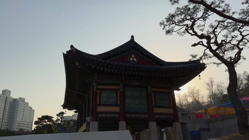 Bongeunsa Temple in Spring at Gangnam in Seoul City, South Korea.