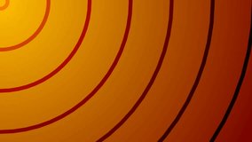 smooth and slowly animation of curve round shapes animation footage, orange color background.