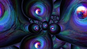 Twisted cosmic vortex abstract background spiral celestial fantasy starry galaxy wormhole swirl imitation of watercolor painting. Animated 4K video