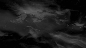 cloud smoke seamless loop Animation video with black background