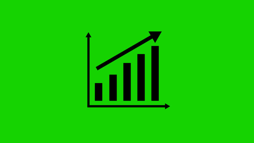 Business Grow Graph Icon Animation With Arrow Upward On Green Screen Background. Bar graph going up, Profit concept, positive increase chart, motion animated footage with green screen background - Powered by Shutterstock - Get 15% off with code: PIKWIZARD15