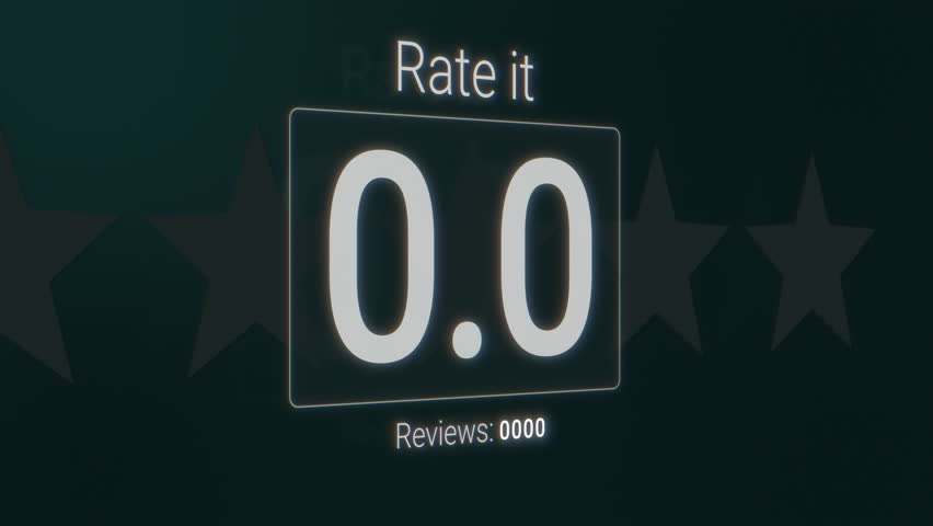 feedback about customer service, quality rating or product review, from 1 to 5 stars, counting reviews, rating score on foreground (3d render) Royalty-Free Stock Footage #1105528987