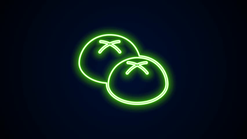 Glowing neon line Bread loaf icon isolated on black background. 4K Video motion graphic animation. | Shutterstock HD Video #1105543879