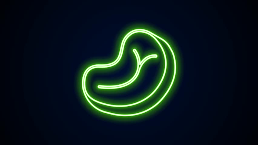 Glowing neon line Steak meat icon isolated on black background. 4K Video motion graphic animation. | Shutterstock HD Video #1105543881