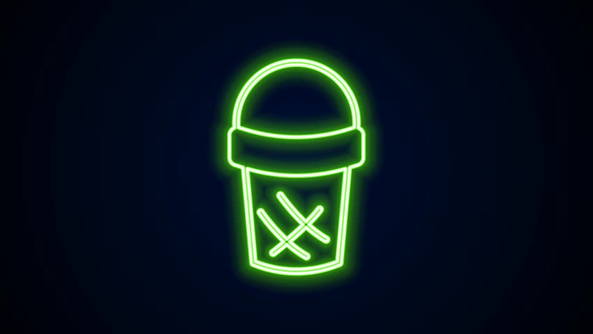 Glowing neon line Ice cream in waffle cone icon isolated on black background. Sweet symbol. 4K Video motion graphic animation. | Shutterstock HD Video #1105543885