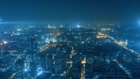 smart Connected city skyline. Futuristic network concept, city Technology. - Powered by Shutterstock - Get 15% off with code: PIKWIZARD15