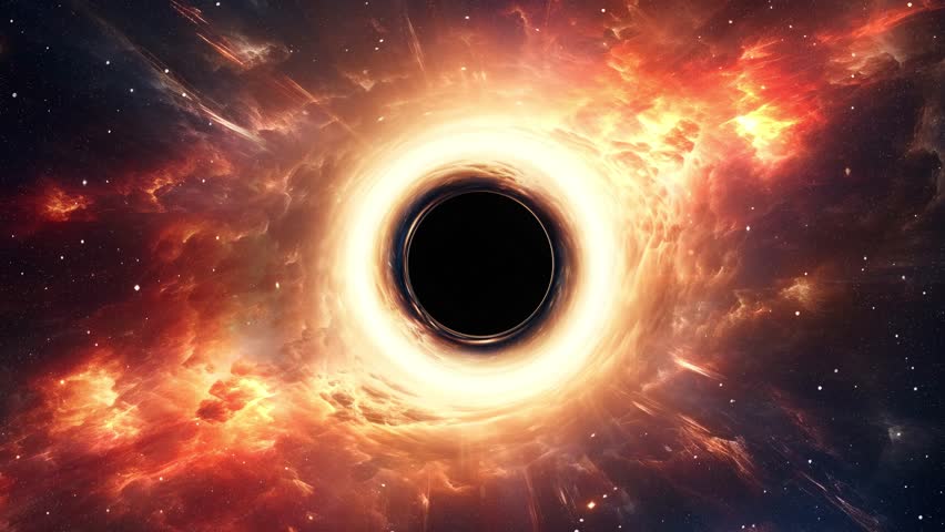 A large black hole at the center of the galaxy. High quality 4k footage Royalty-Free Stock Footage #1105559799