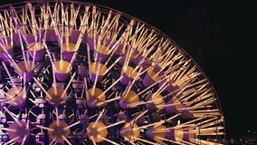 Mid Shot of Colorful Bright Glowing LED Neon Tube Light Display in Circular Quay Sydney Vivid - Powered by Shutterstock - Get 15% off with code: PIKWIZARD15