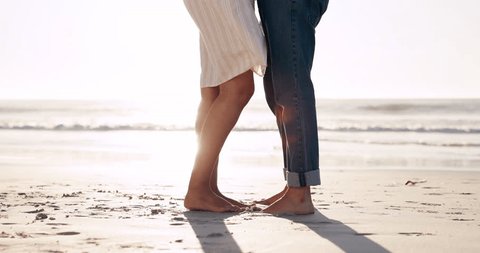beach couple, tall&short