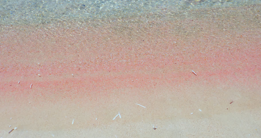 Elafonissi beach with pink sand on Crete, Greece