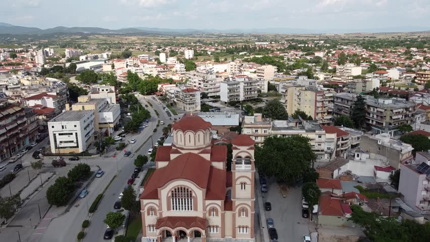 Komotini Greece from the high-rise city center