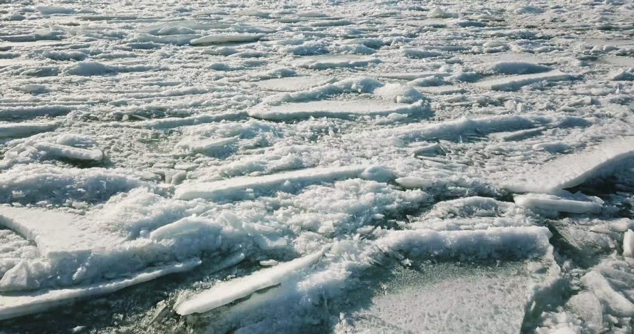 4k Cinematic Aerial Drone Footage of Frozen Ice Sheets