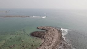 Saint Martin Island Drone Shot Aerial View Chera Dwip Rocks Clear water Beach waves 