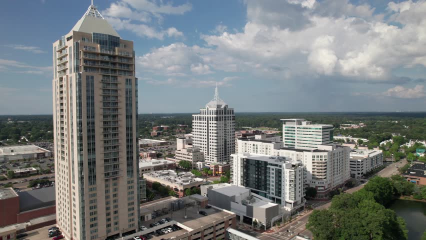 Virginia Beach, VA. 4K aerial clip.