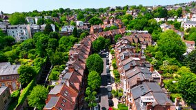 Aerial view of Belsize Park, a residential area of Hampstead in the London Borough of Camden, England - Powered by Shutterstock - Get 15% off with code: PIKWIZARD15