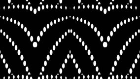 Abstract background with black and white shapes. Seamless loop video.Monochrome pattern.