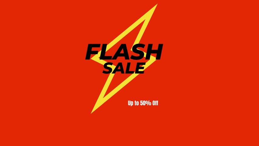 Flash Sale Shopping Video with Flash icon and 3D text . Flash Sales design for social media and website. Special Offer Flash Sale campaign or promotion. Royalty-Free Stock Footage #1105656095