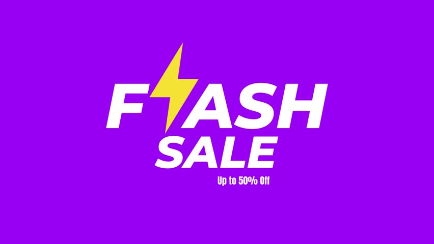 Flash Sale Shopping Video with Flash icon and 3D text . Flash Sales design for social media and website. Special Offer Flash Sale campaign or promotion. Royalty-Free Stock Footage #1105656105