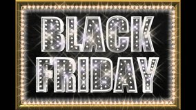 golden and offer panel illuminated with glowing lights sales web banner black friday  and call message text flashing light (1)