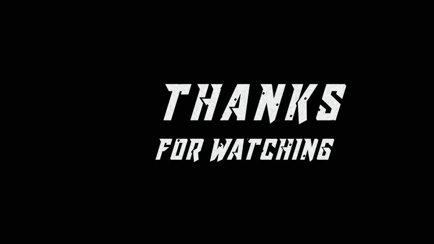 Thanks for watching text animation outro short video animate