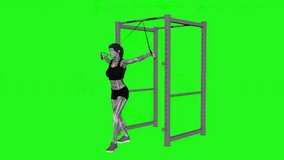 band low chest fly fitness exercise workout animation male muscle highlight demonstration at 4K resolution 60 fps crisp quality for websites, apps, blogs, social media etc.