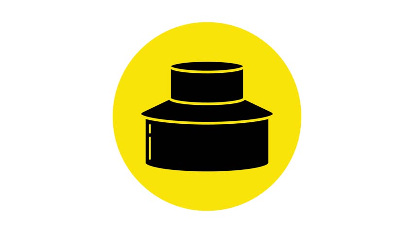 Black Beekeeper with protect hat icon isolated on white background. Special protective uniform. 4K Video motion graphic animation.