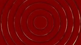 Red background with luxury golden circles. Red concept.gold circles appear with bounce effect.gold circles that shimmer.abstract red modern minimal geometric animated background. - Powered by Shutterstock - Get 15% off with code: PIKWIZARD15