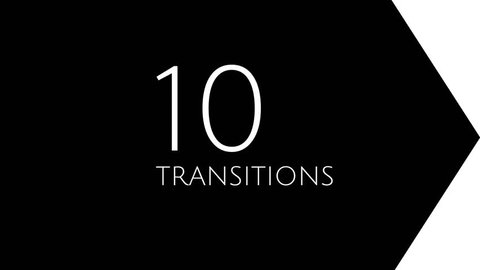 Set of 10 transition masks, motion graphics Stock Video