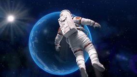 Free Falling Astronaut - An Epic Space Journey Towards Earth 3D video animation