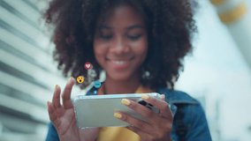 Woman hands using smartphone watching a live stream in the city, Happy female using social media on their mobile phone. - Powered by Shutterstock - Get 15% off with code: PIKWIZARD15