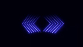 Abstract neon line down Moving direction arrows indicating sign icon animation. Black Background  UHD 4k video animated.
 - Powered by Shutterstock - Get 15% off with code: PIKWIZARD15