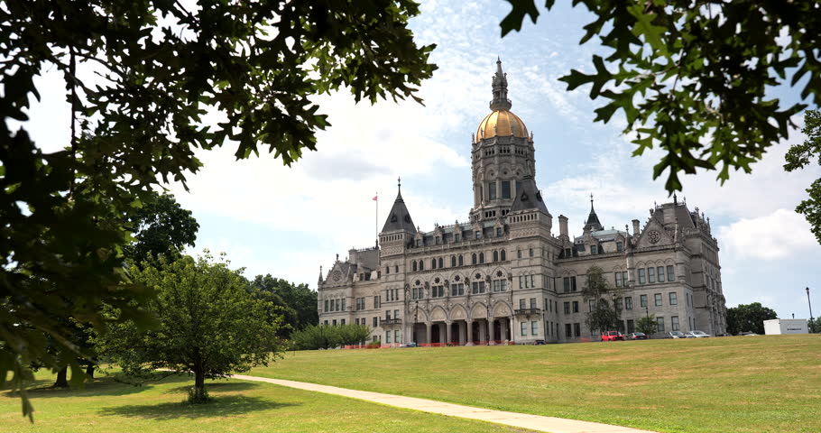 Connecticut State Capitol Government building in Bushnell Park downtown Hartford Connecticut USA