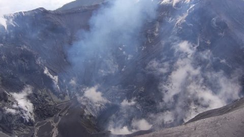 Aerial view of active volcano Tavurvur, Papua New Guinea

