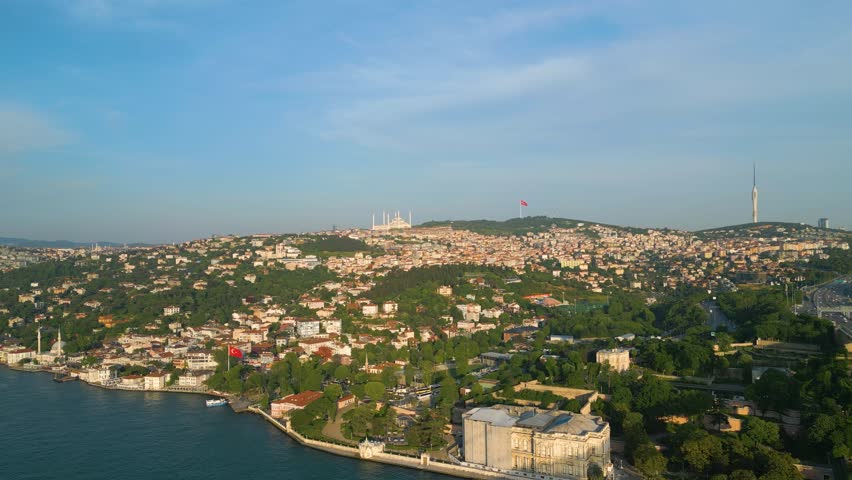 Sunset Aerial drone image, istanbul Turkey
